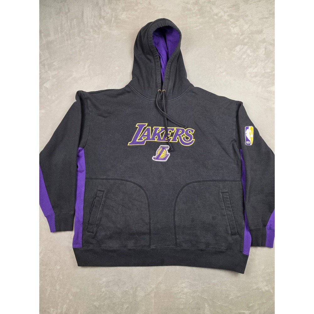 NBA Exclusive Collection Hoodie Mens 3XL Black Lakers Sweatshirt Y2K *Read